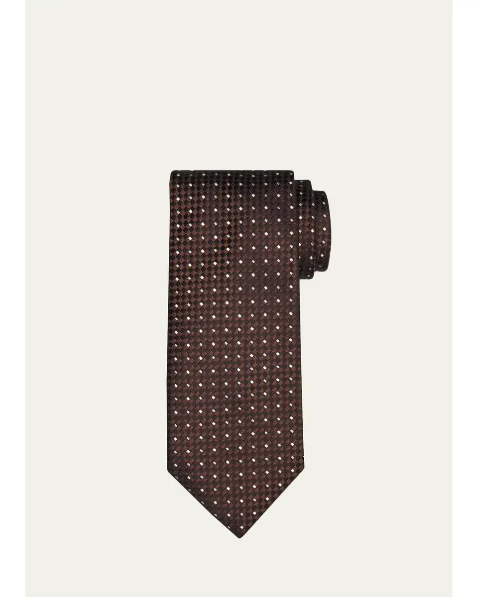 Tom Ford Men's Micro-Jacquard Silk Tie | Thumbnail 8 Tom Ford Men's Micro-Jacquard Silk Tie | Thumbnail 8