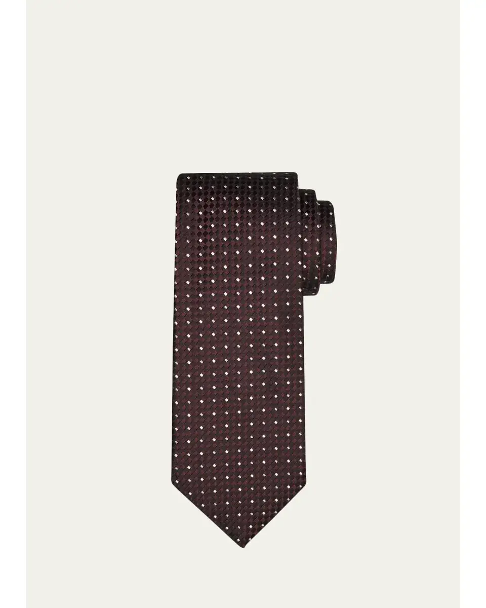 Tom Ford Men's Micro-Jacquard Silk Tie | Thumbnail 9 Tom Ford Men's Micro-Jacquard Silk Tie | Thumbnail 9