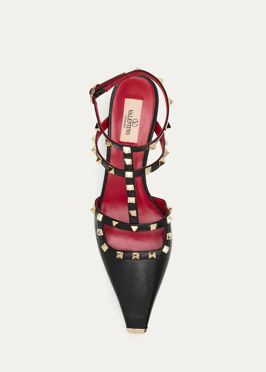 Valentino Garavani 40mm Rockstud Leather Ankle-Strap Pumps | Thumbnail 5 Valentino Garavani 40mm Rockstud Leather Ankle-Strap Pumps | Thumbnail 5