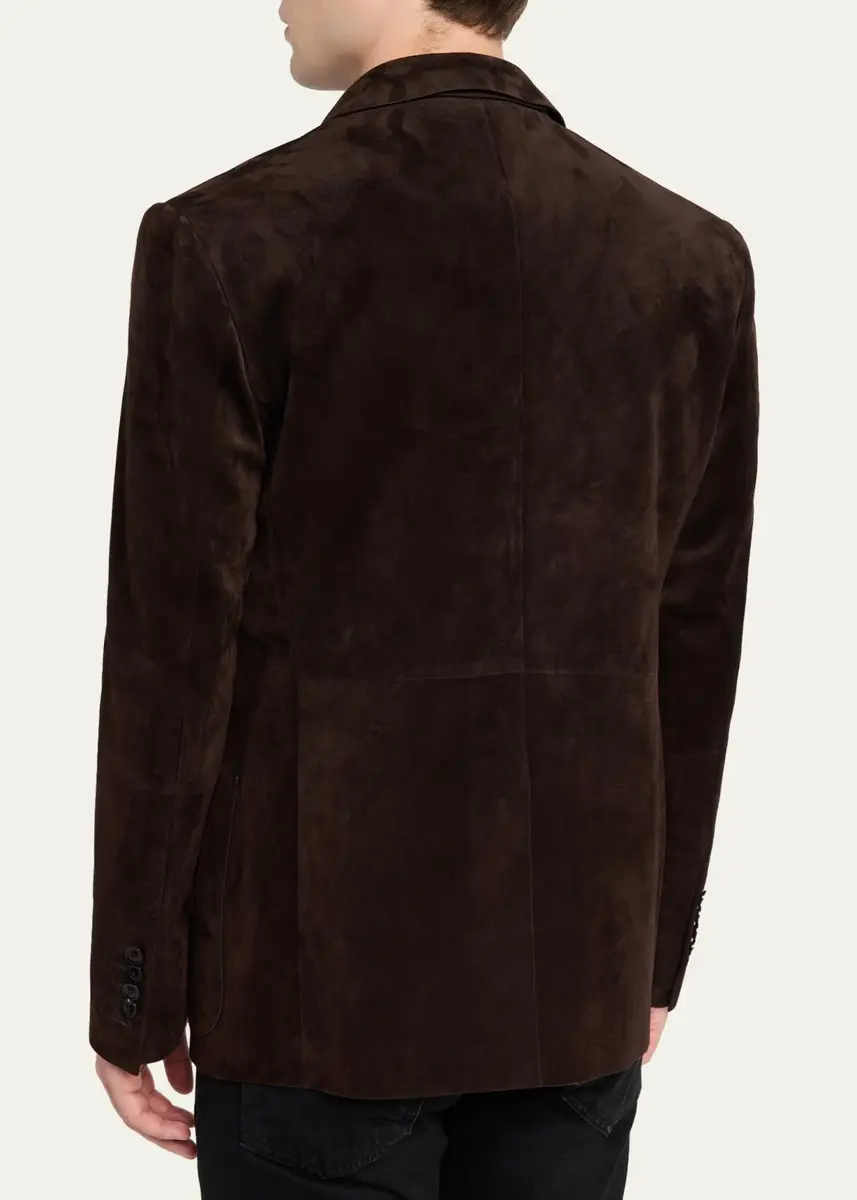 Tom Ford Men's Suede Single-Breasted Blazer | Thumbnail 3 Tom Ford Men's Suede Single-Breasted Blazer | Thumbnail 3