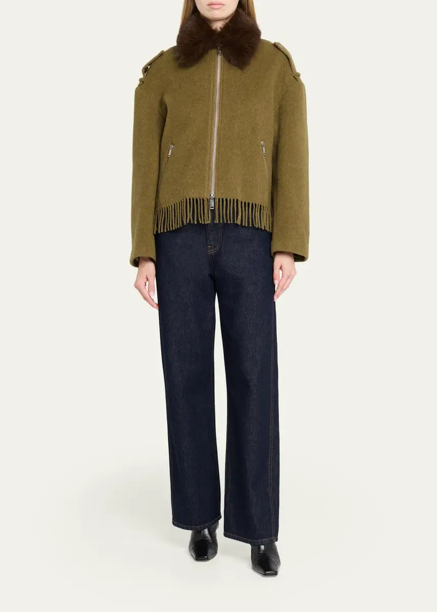 3.1 Phillip Lim Wool-Blend Scarf-Hem Jacket | Thumbnail 2 3.1 Phillip Lim Wool-Blend Scarf-Hem Jacket | Thumbnail 2