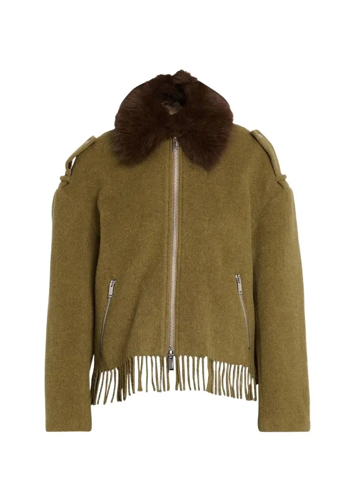 3.1 Phillip Lim Wool-Blend Scarf-Hem Jacket