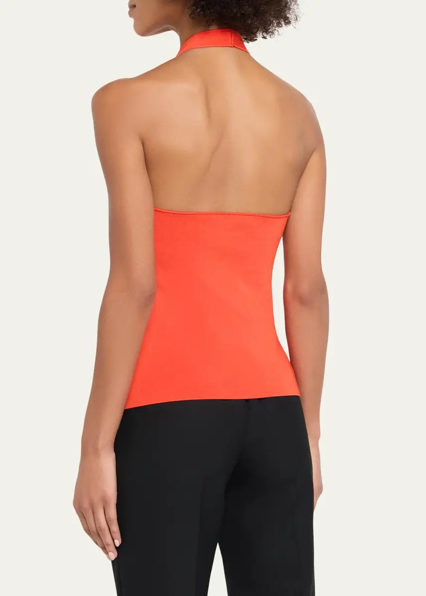 Theory Halter Compact Knit Tank Top | Thumbnail 3 Theory Halter Compact Knit Tank Top | Thumbnail 3