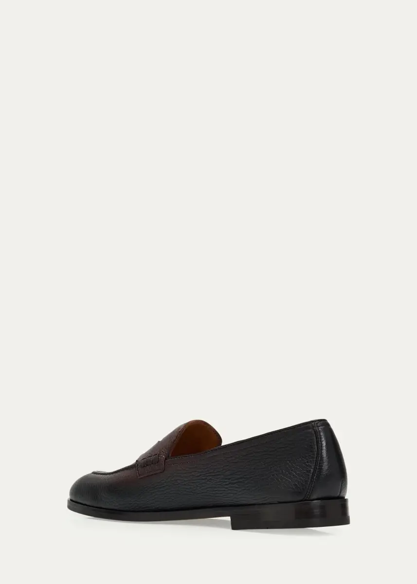 Doucals Men's Stresa Deerskin Leather Penny Loafers | Thumbnail 2 Doucals Men's Stresa Deerskin Leather Penny Loafers | Thumbnail 2