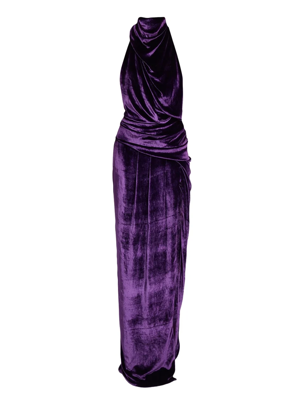 Draped Velvet Halter Dress Draped Velvet Halter Dress