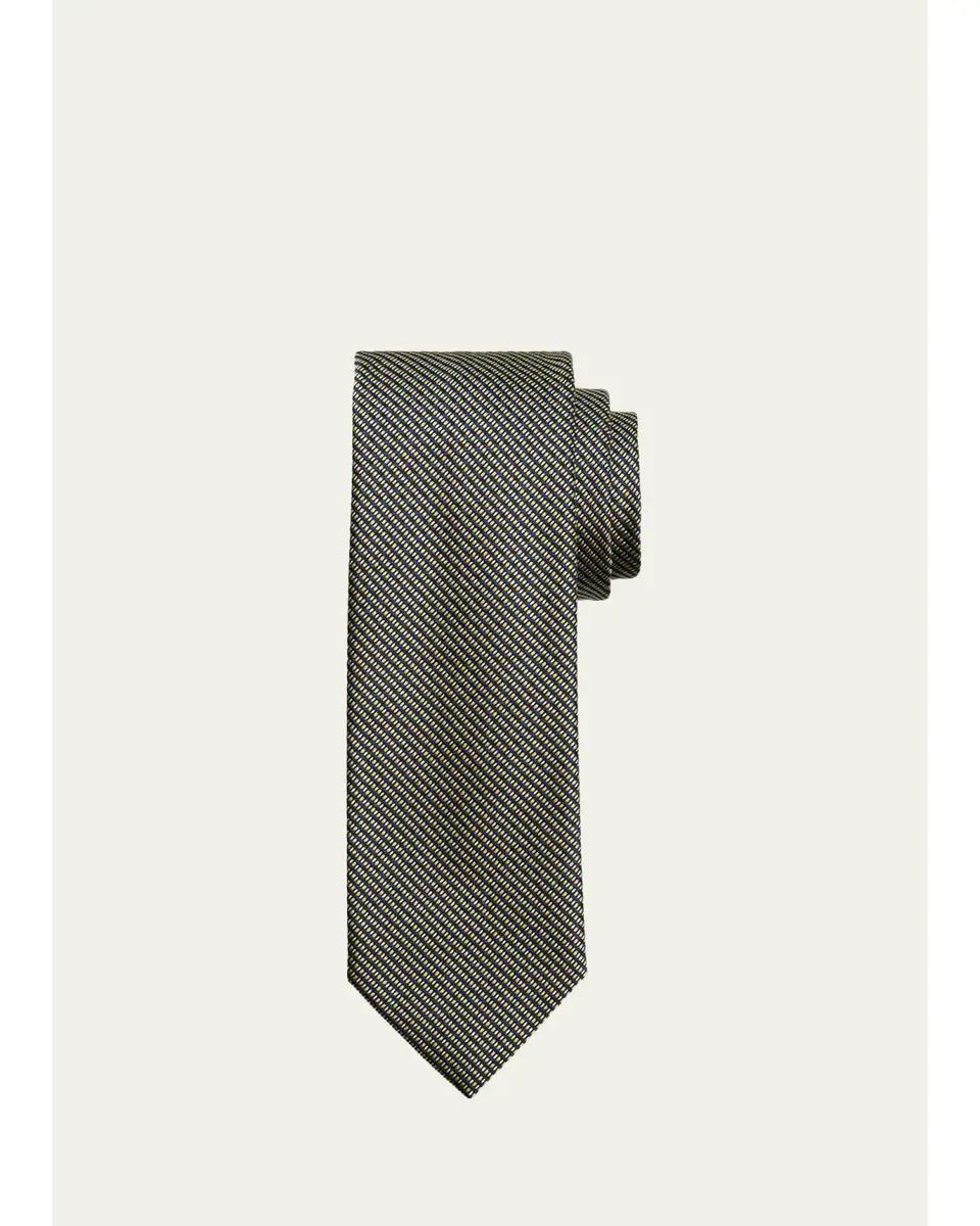 Brioni Men's Micro-Jacquard Silk Tie | Thumbnail 2 Brioni Men's Micro-Jacquard Silk Tie | Thumbnail 2
