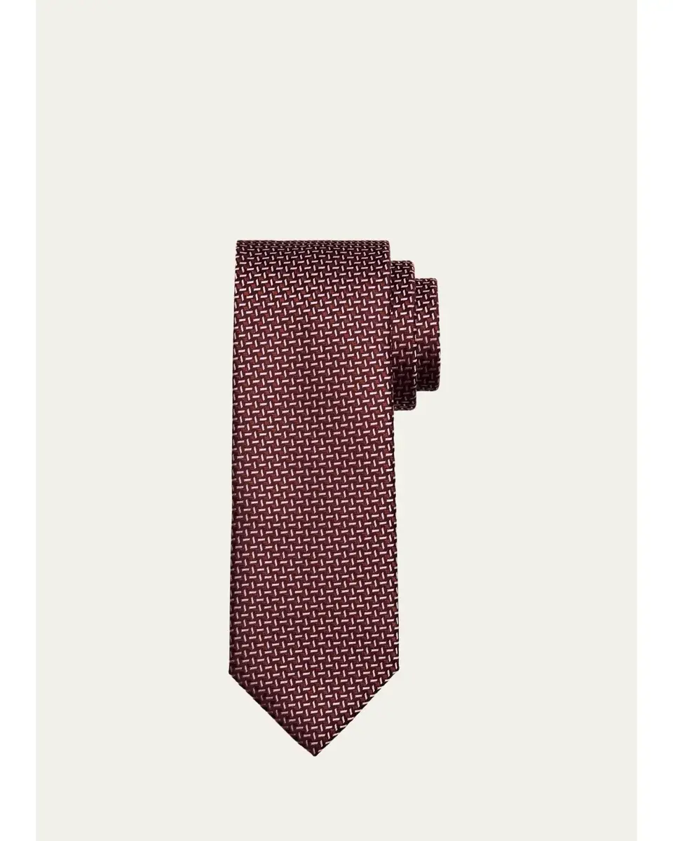 Brioni Men's Micro-Jacquard Silk Tie | Thumbnail 3 Brioni Men's Micro-Jacquard Silk Tie | Thumbnail 3