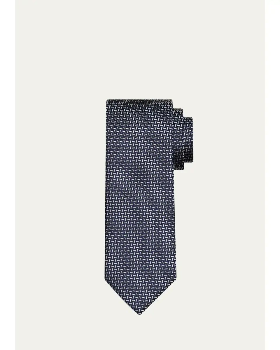 Brioni Men's Micro-Jacquard Silk Tie | Thumbnail 4 Brioni Men's Micro-Jacquard Silk Tie | Thumbnail 4