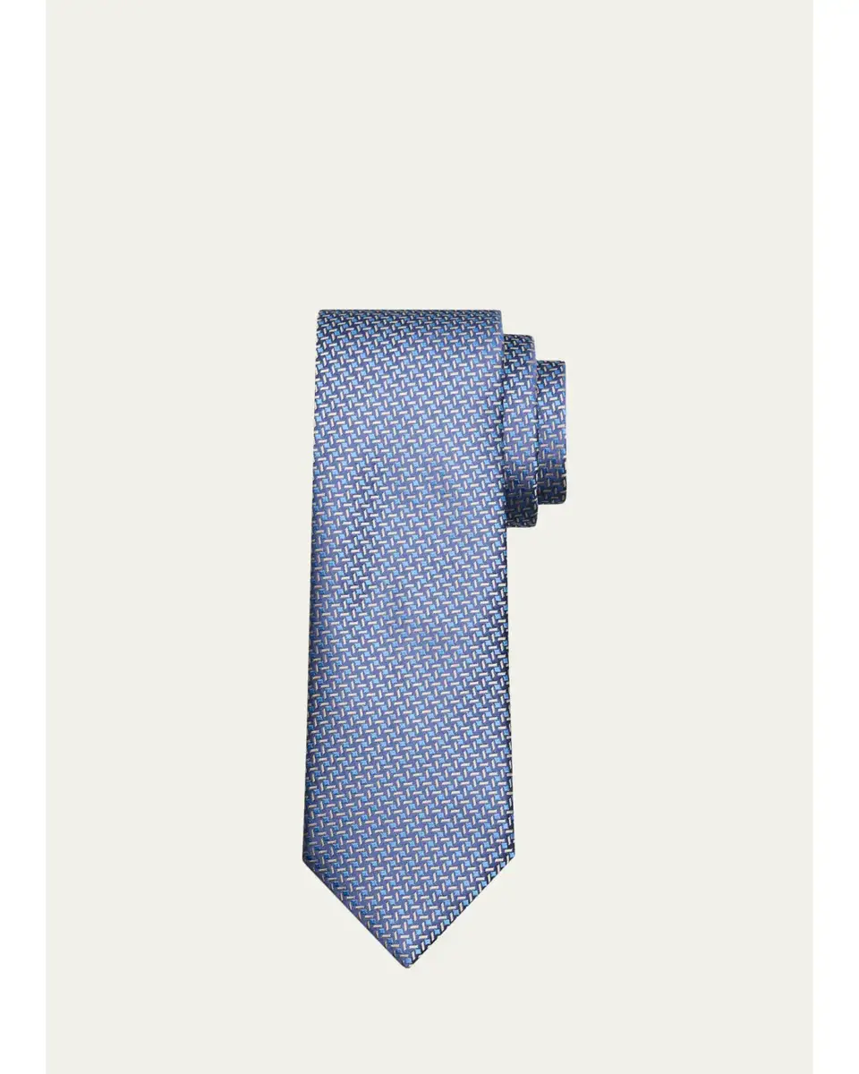 Brioni Men's Micro-Jacquard Silk Tie | Thumbnail 7 Brioni Men's Micro-Jacquard Silk Tie | Thumbnail 7