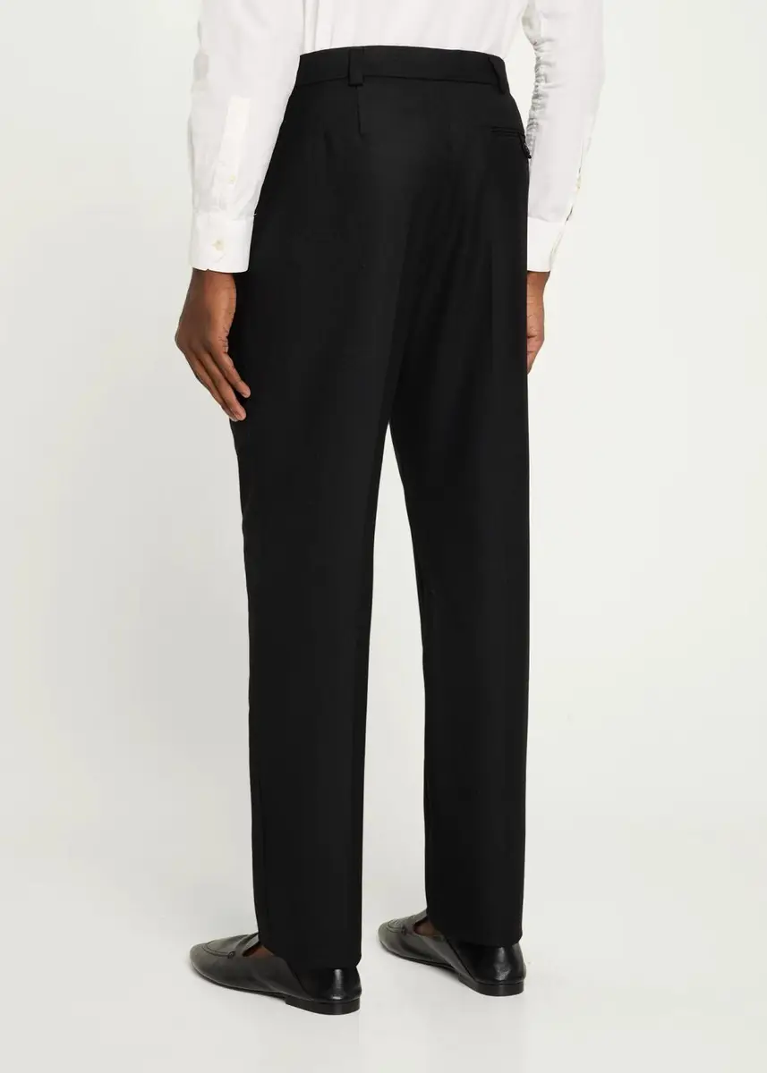 Saint Laurent Men's Pleated Wool Trousers | Thumbnail 3 Saint Laurent Men's Pleated Wool Trousers | Thumbnail 3