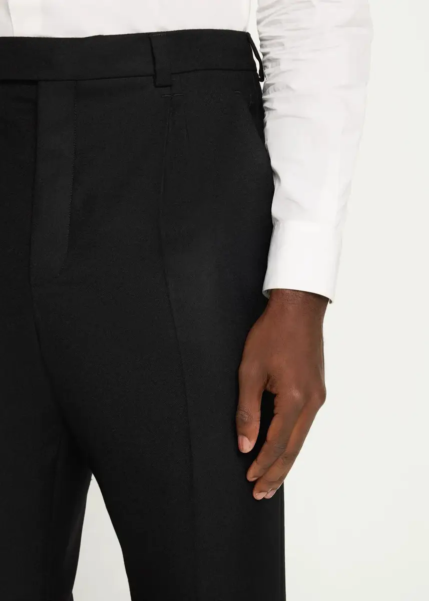 Saint Laurent Men's Pleated Wool Trousers | Thumbnail 5 Saint Laurent Men's Pleated Wool Trousers | Thumbnail 5