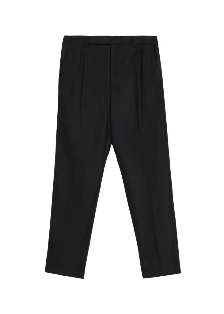 Saint Laurent Men's Pleated Wool Trousers