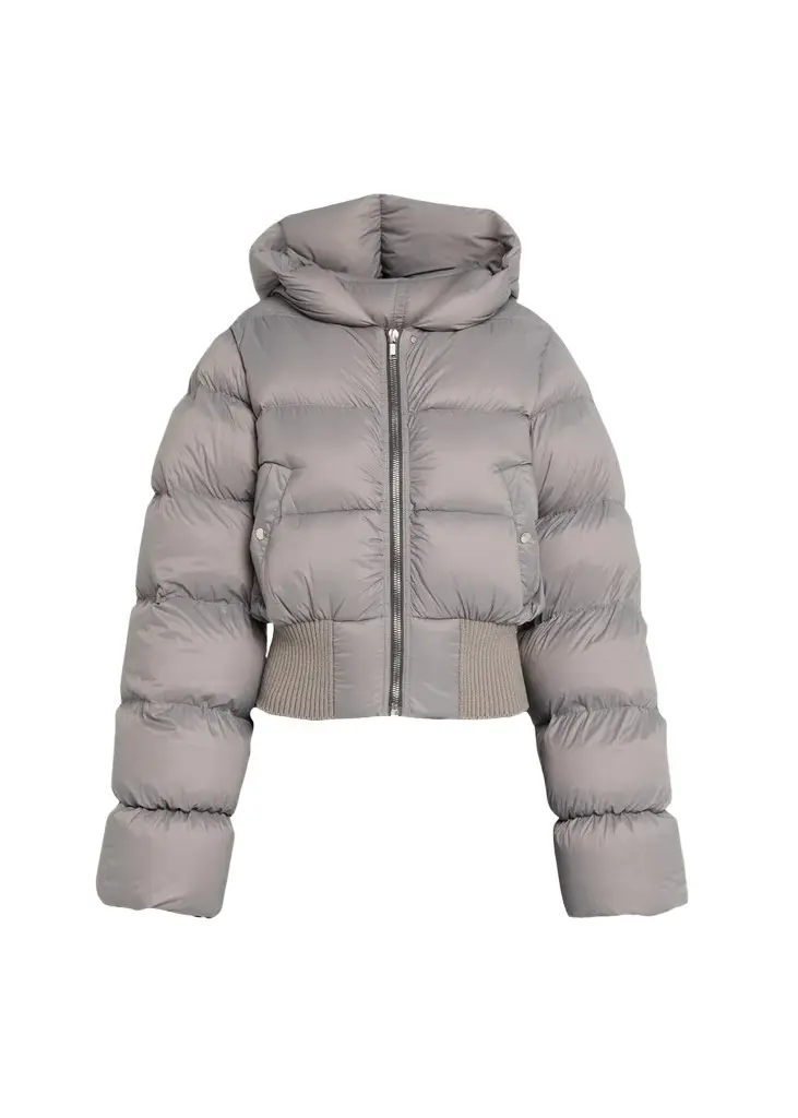 Rick Owens Down Hooded Crop Puffer Jacket