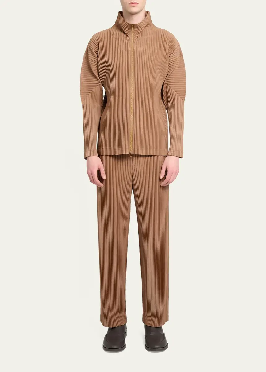 Homme Plissé Issey Miyake Men's Pleated Full-Zip Jacket | Thumbnail 2