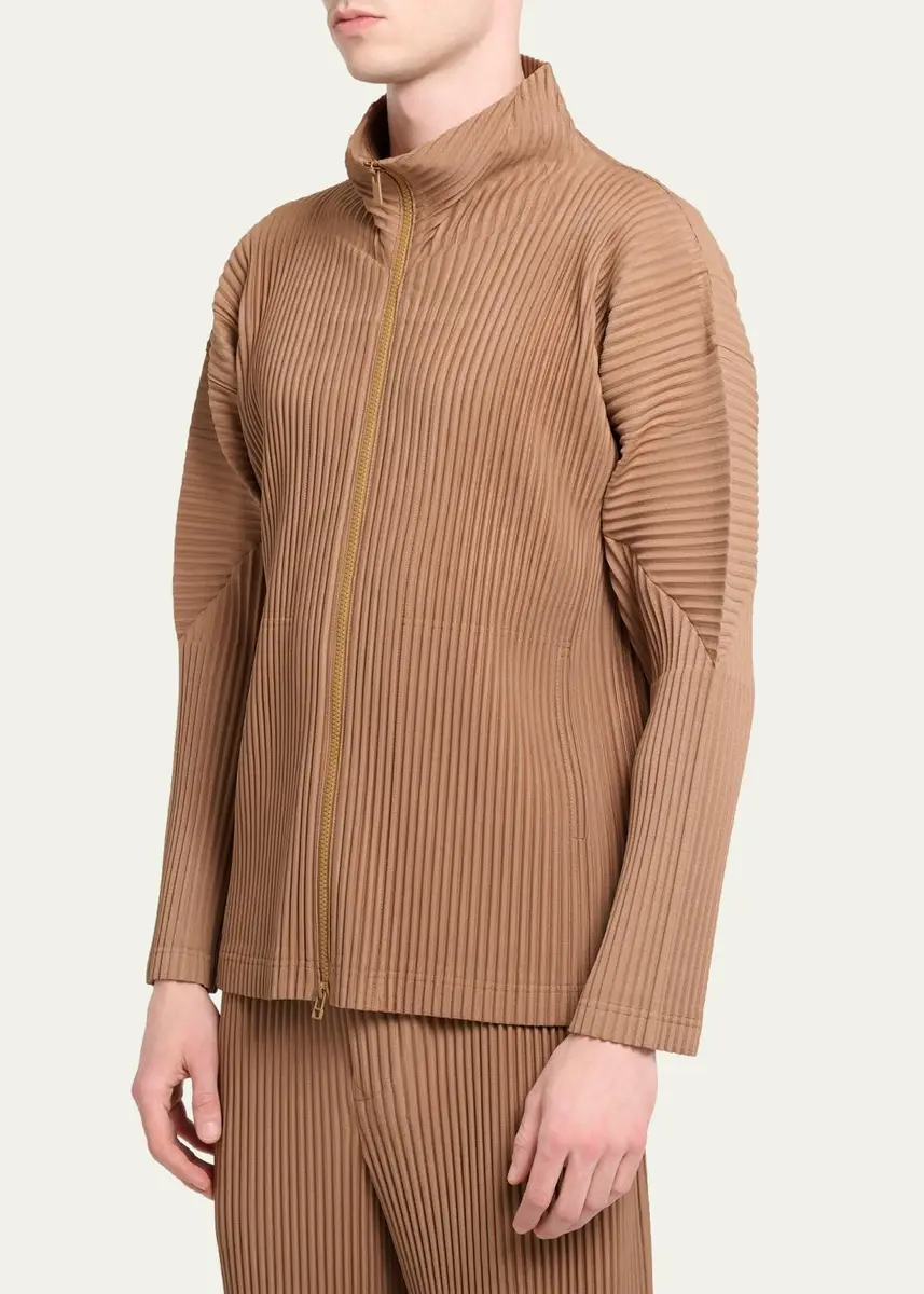 Homme Plissé Issey Miyake Men's Pleated Full-Zip Jacket | Thumbnail 4