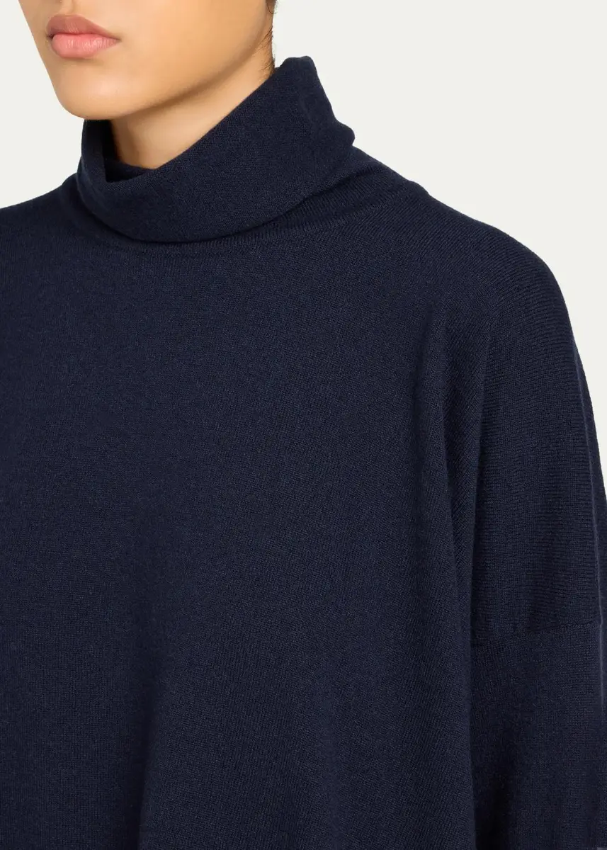 Eskandar Cashmere A-Line Scrunch Neck Sweater - Long Length | Thumbnail 5 Eskandar Cashmere A-Line Scrunch Neck Sweater - Long Length | Thumbnail 5