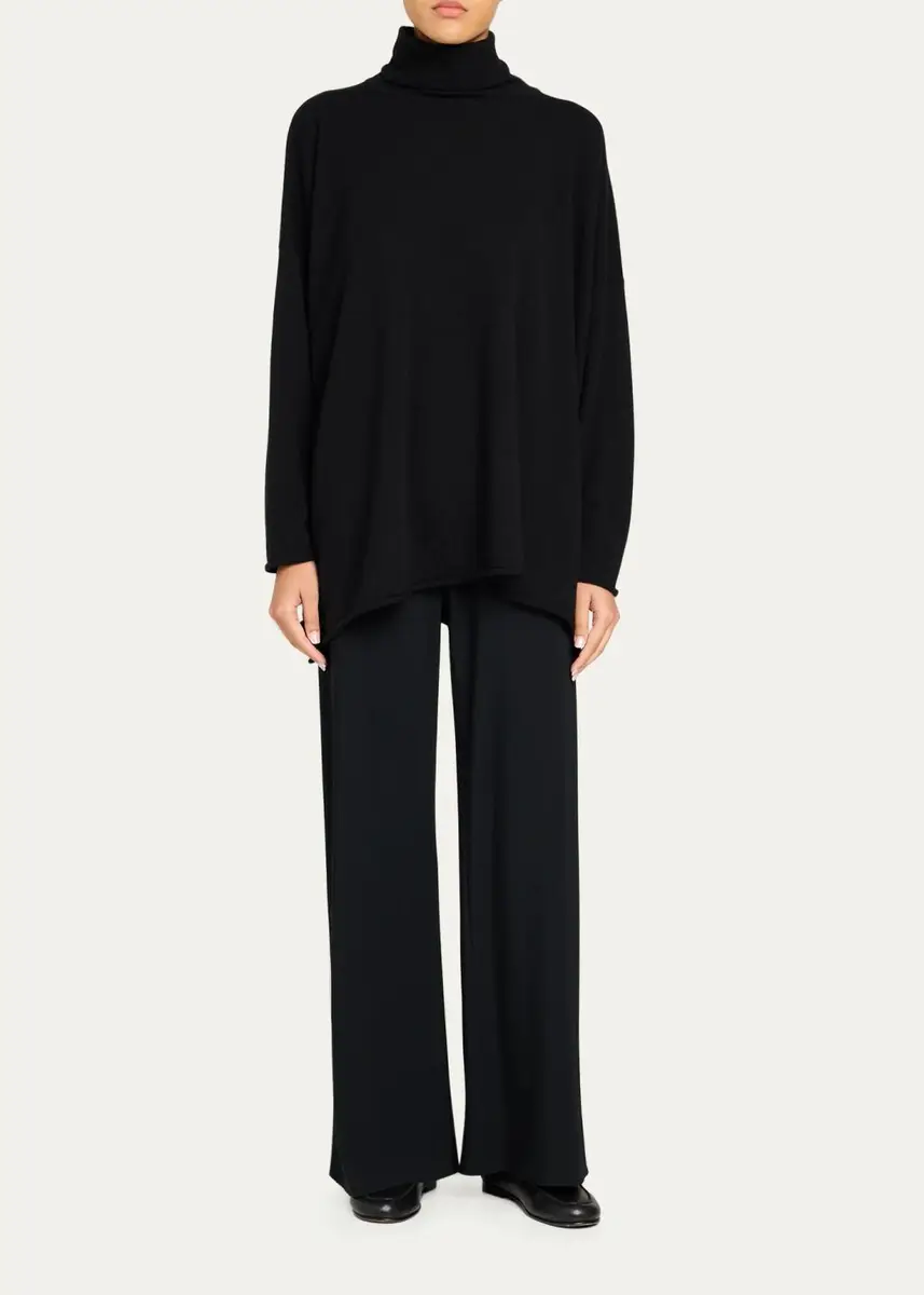 Eskandar Cashmere A-Line Scrunch Neck Sweater - Long Length | Thumbnail 7 Eskandar Cashmere A-Line Scrunch Neck Sweater - Long Length | Thumbnail 7