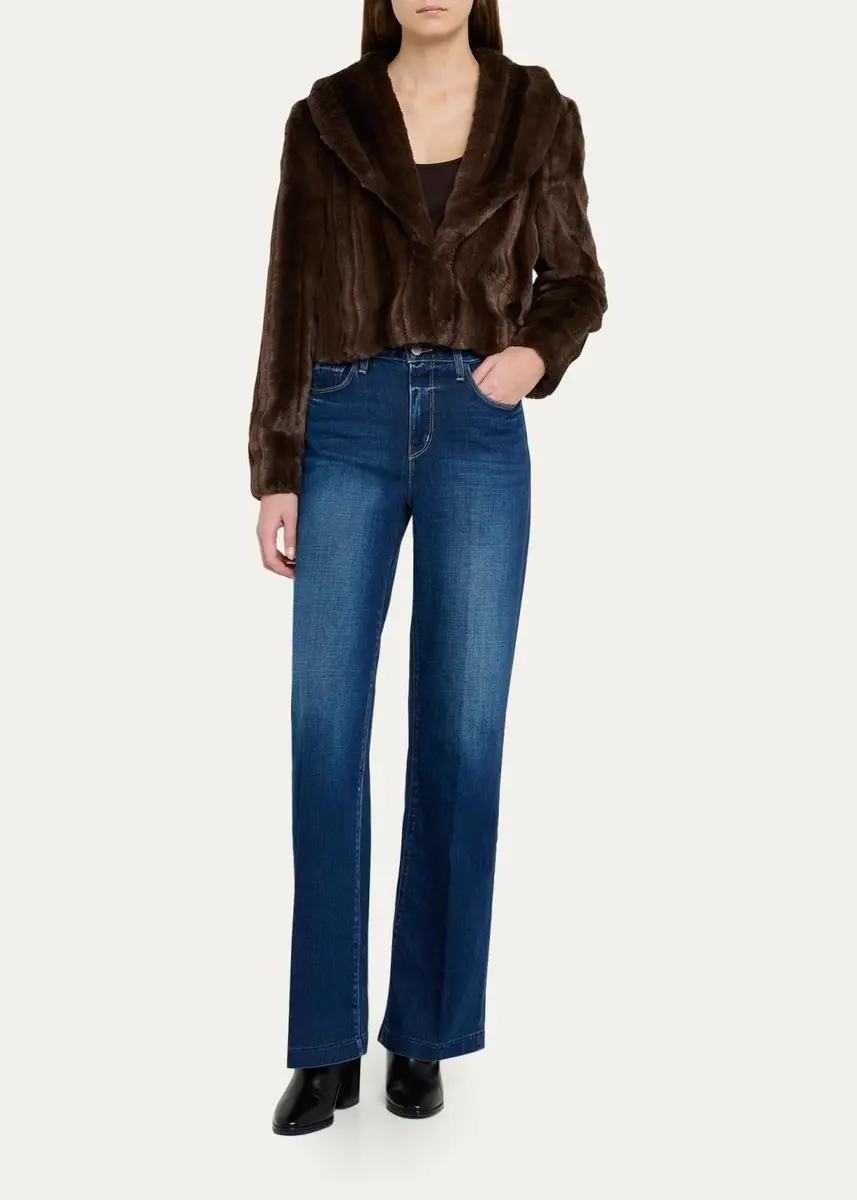 L'Agence Davy Faux fur Cropped Jacket | Thumbnail 2