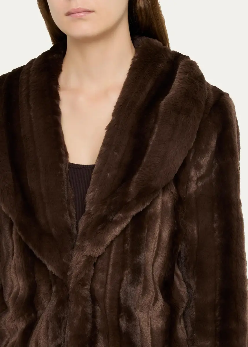 L'Agence Davy Faux fur Cropped Jacket | Thumbnail 5