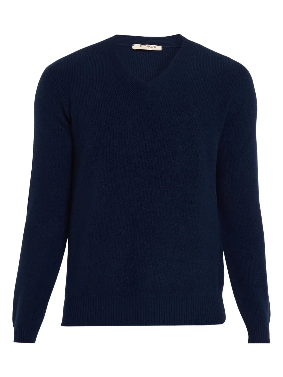 Fioroni Men's Rib-Knit Baby Cashmere Sweater