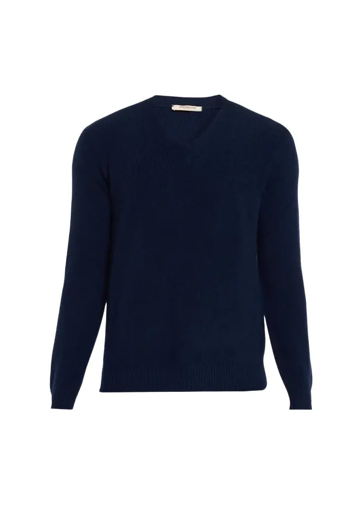 Fioroni Men's Rib-Knit Baby Cashmere Sweater