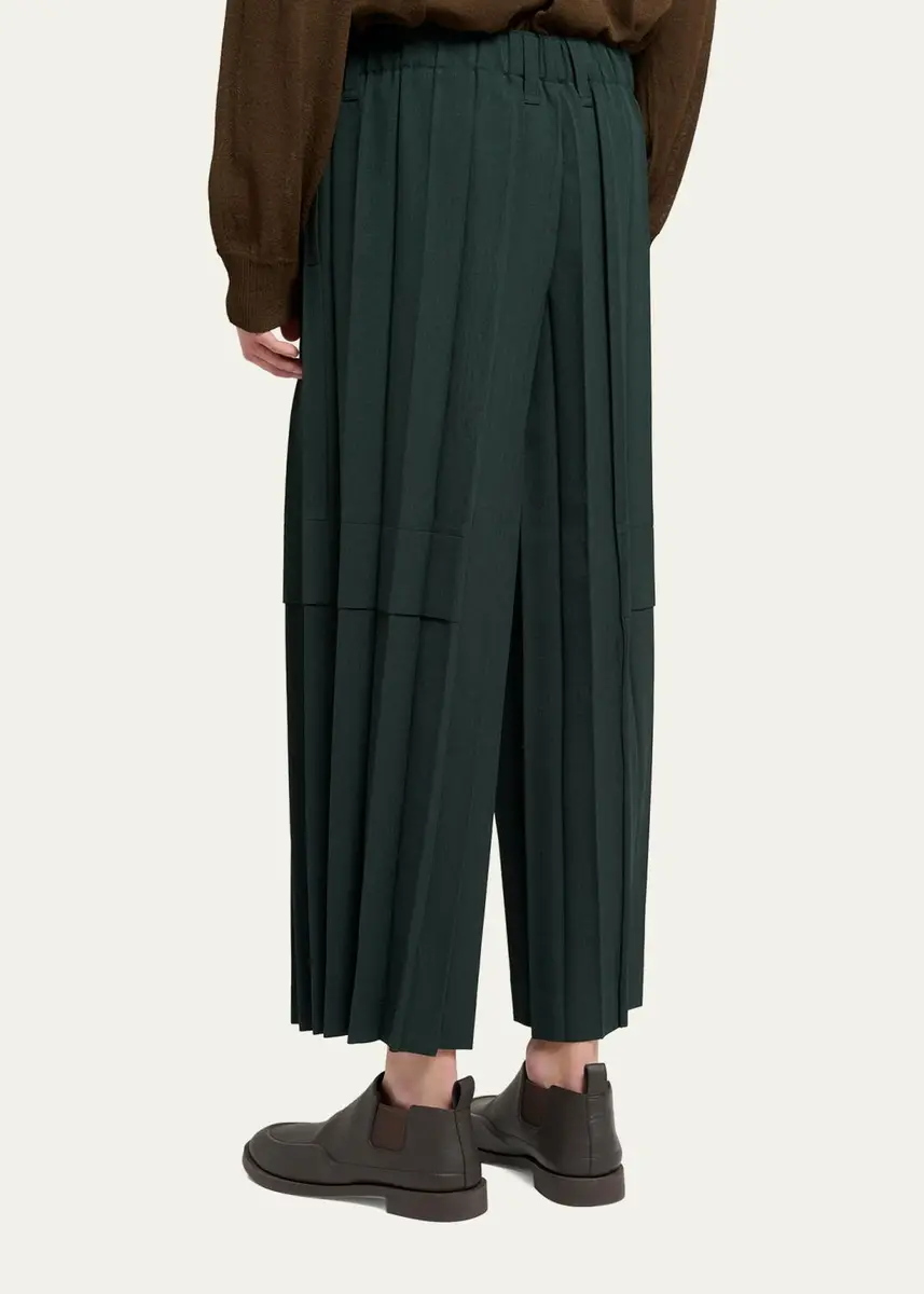 Homme Plissé Issey Miyake Men's Pleated Cropped Pants | Thumbnail 3