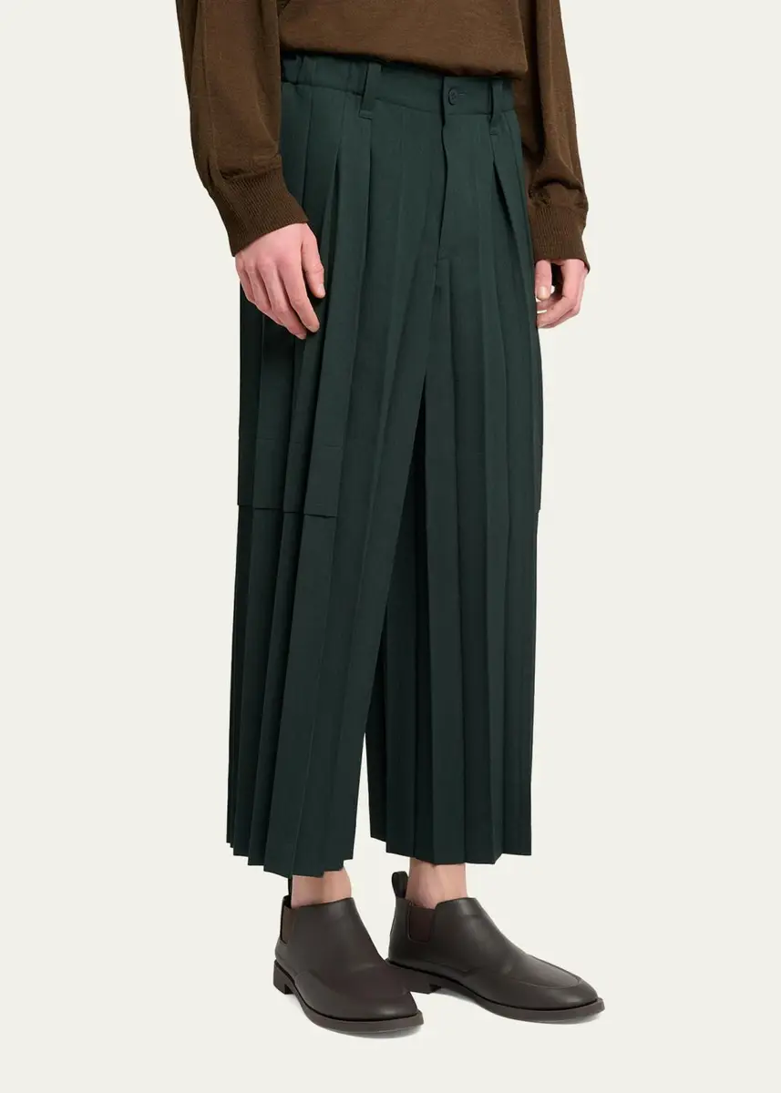 Homme Plissé Issey Miyake Men's Pleated Cropped Pants | Thumbnail 4