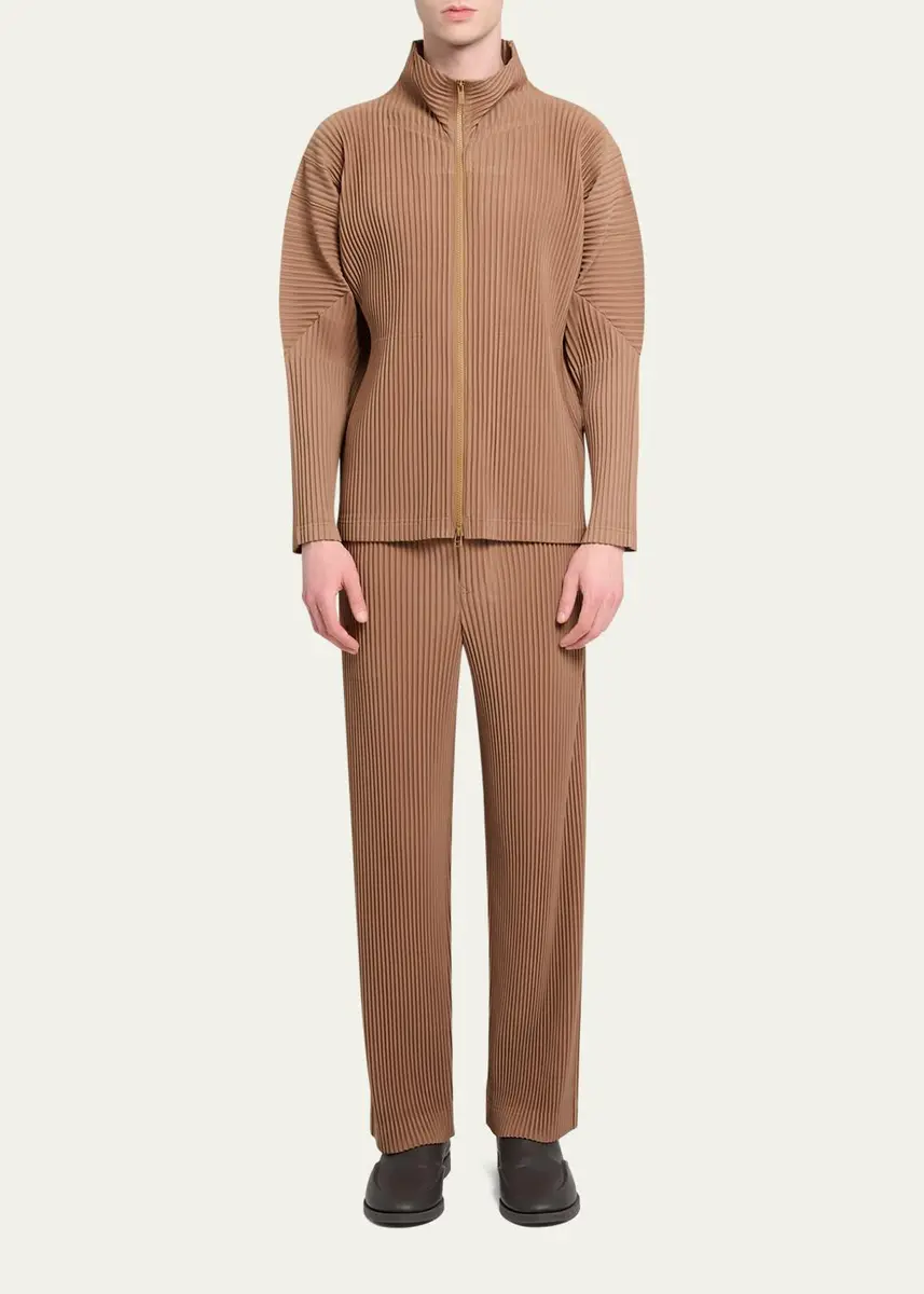 Homme Plissé Issey Miyake Men's Pleated Straight-Leg Pants | Thumbnail 2