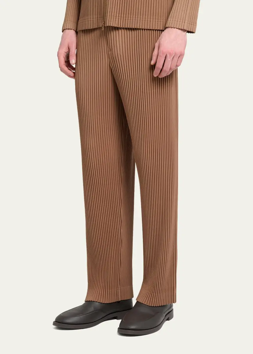 Homme Plissé Issey Miyake Men's Pleated Straight-Leg Pants | Thumbnail 4