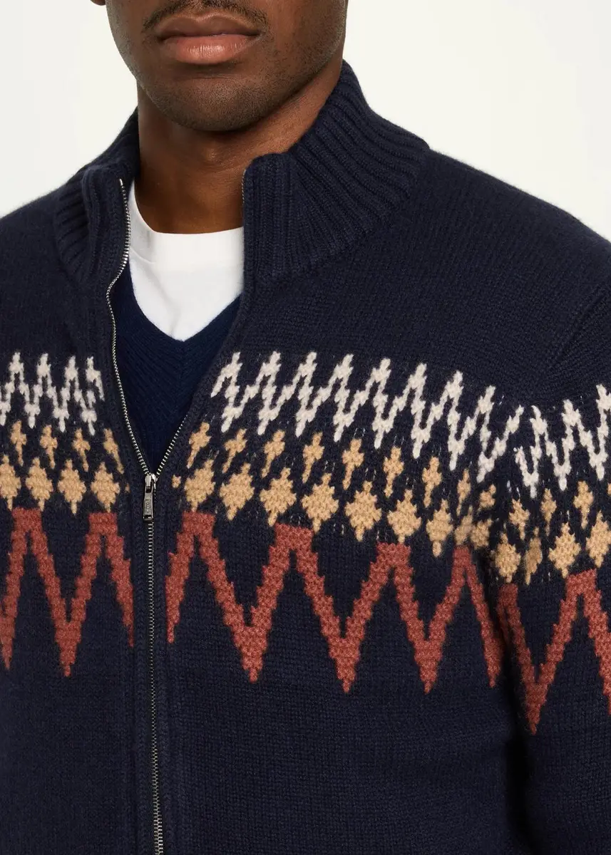 Fioroni Men's Jacquard Cashmere Jacket | Thumbnail 5 Fioroni Men's Jacquard Cashmere Jacket | Thumbnail 5