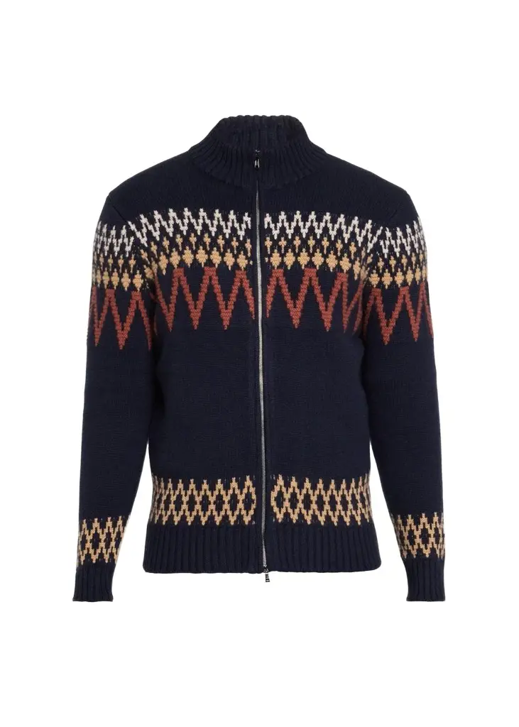 Fioroni Men's Jacquard Cashmere Jacket