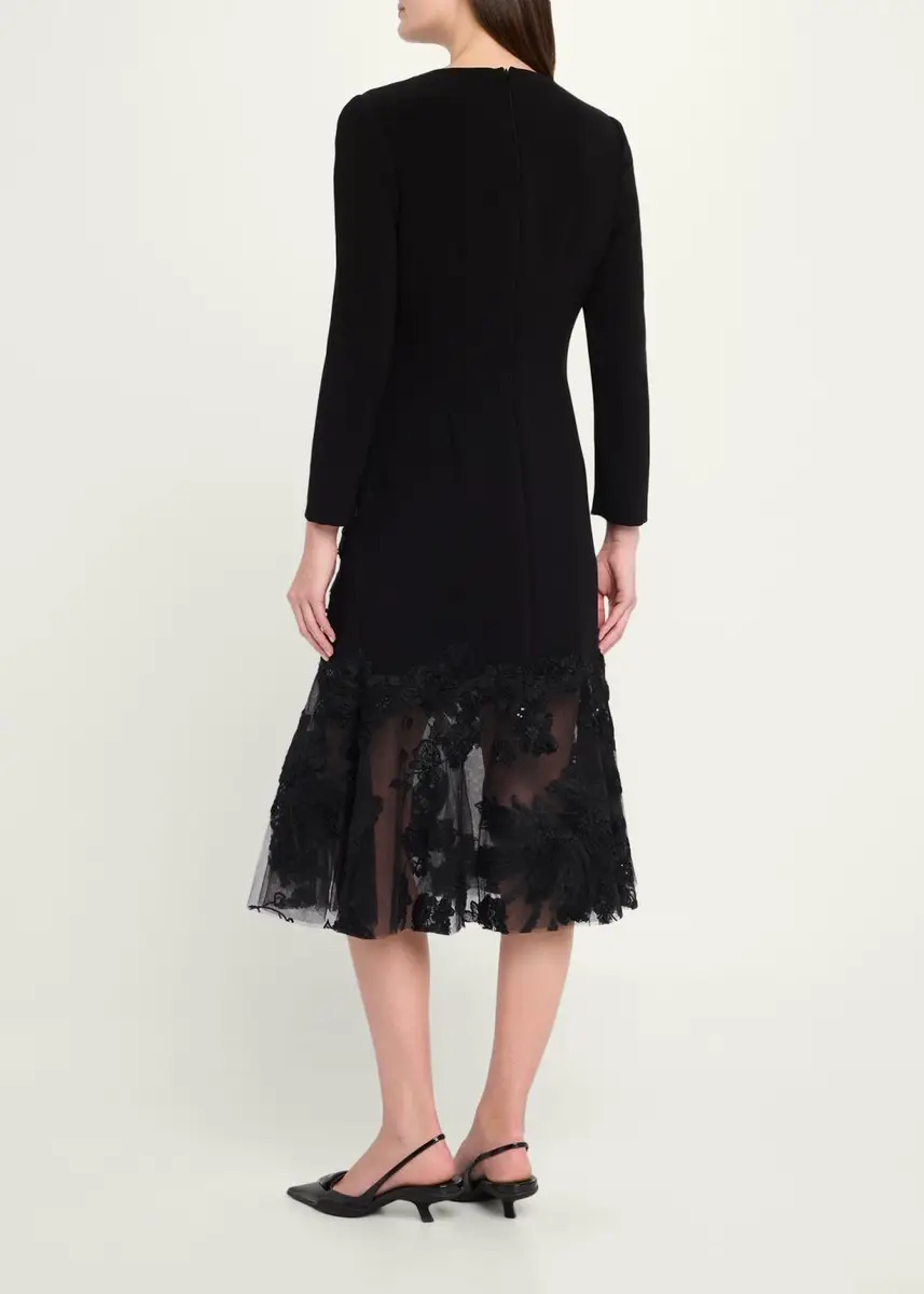 Rickie Freeman for Teri Jon Embellished Flounce Hem Dress | Thumbnail 3 Rickie Freeman for Teri Jon Embellished Flounce Hem Dress | Thumbnail 3