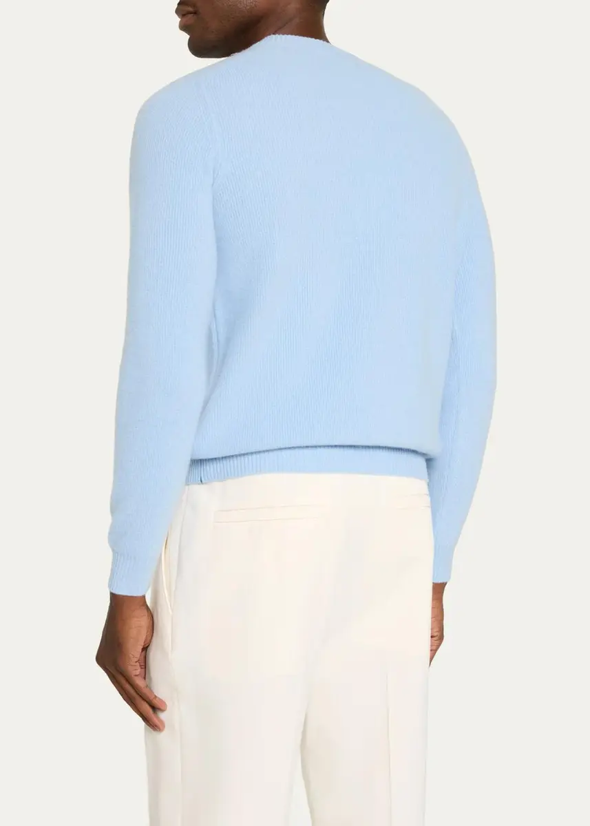 Fioroni Men's Cashmere Rib-Knit Sweater | Thumbnail 3 Fioroni Men's Cashmere Rib-Knit Sweater | Thumbnail 3