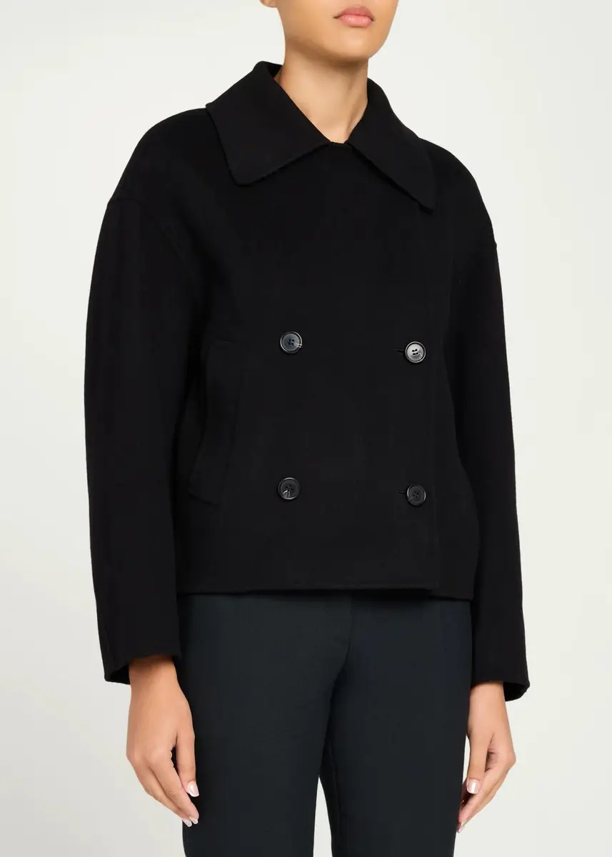 Theory Double-Breasted Wool-Cashmere Short Pea Coat | Thumbnail 4 Theory Double-Breasted Wool-Cashmere Short Pea Coat | Thumbnail 4