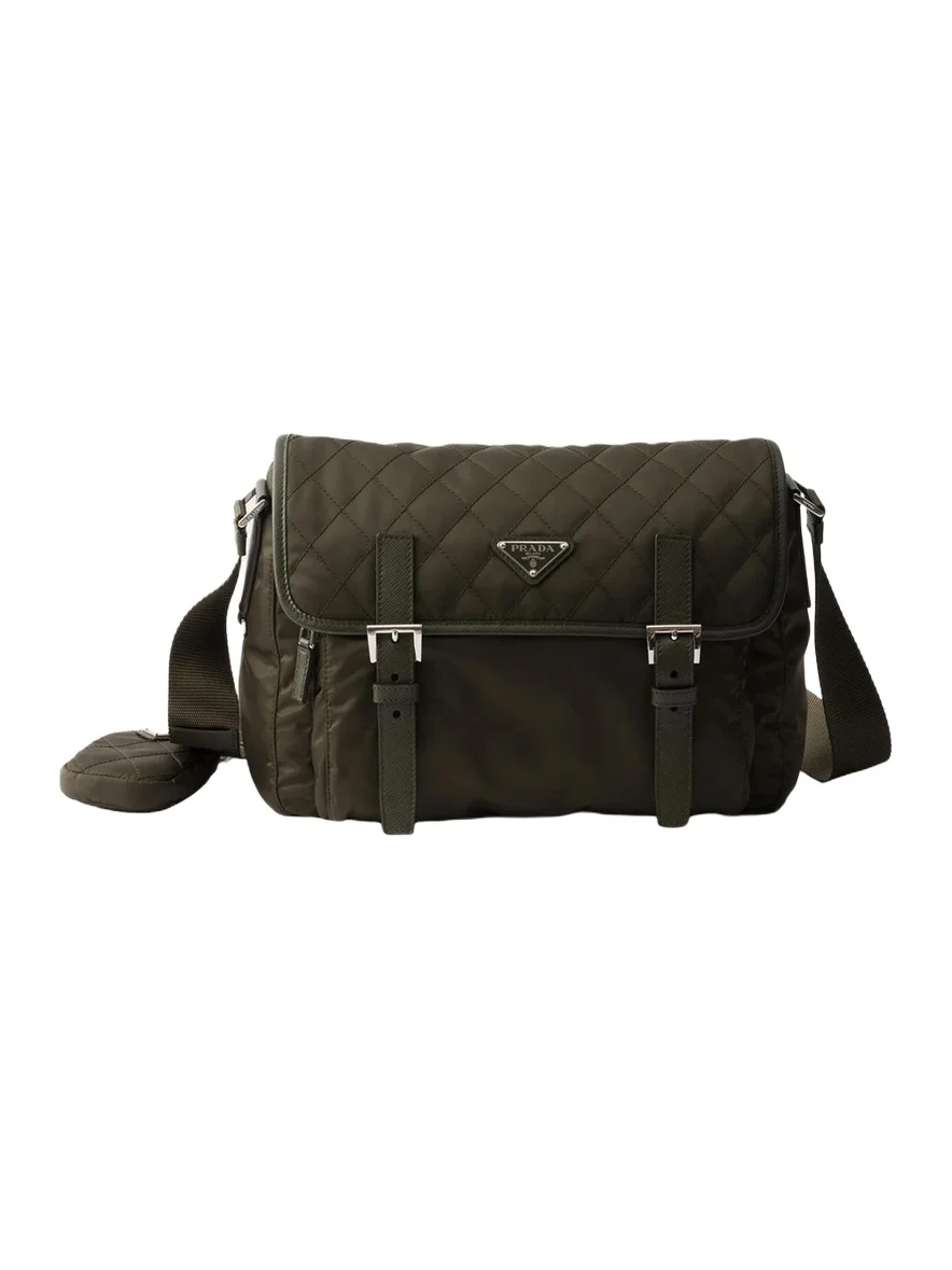 Prada Vela Large Quilted Re-Nylon Shoulder Bag