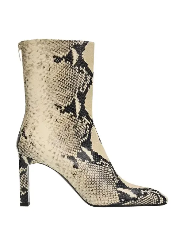 85mm Bar Python-Embossed Leather Ankle Boots 85mm Bar Python-Embossed Leather Ankle Boots