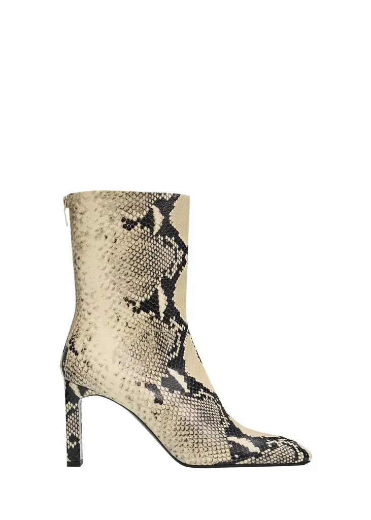 85mm Bar Python-Embossed Leather Ankle Boots