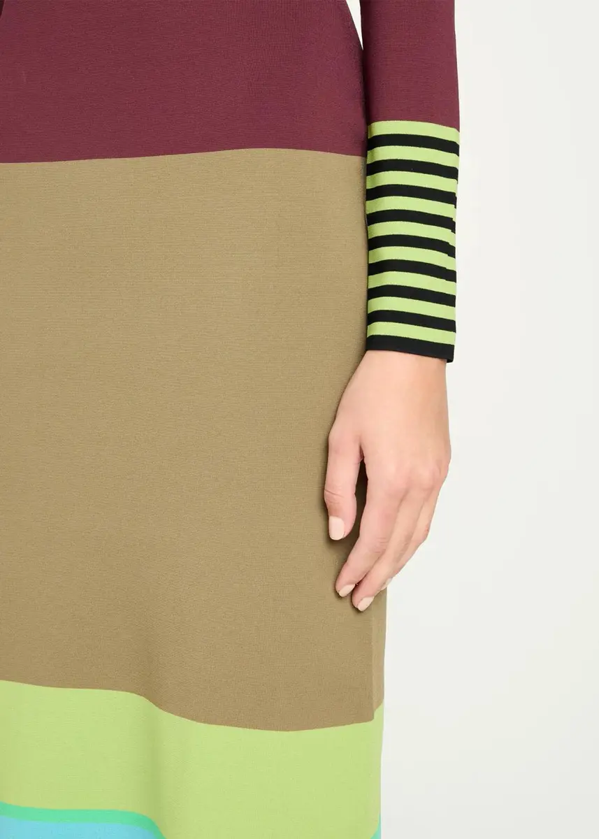 Christopher John Rogers Colorblock Striped Knit Long-Sleeve Dress | Thumbnail 5 Christopher John Rogers Colorblock Striped Knit Long-Sleeve Dress | Thumbnail 5