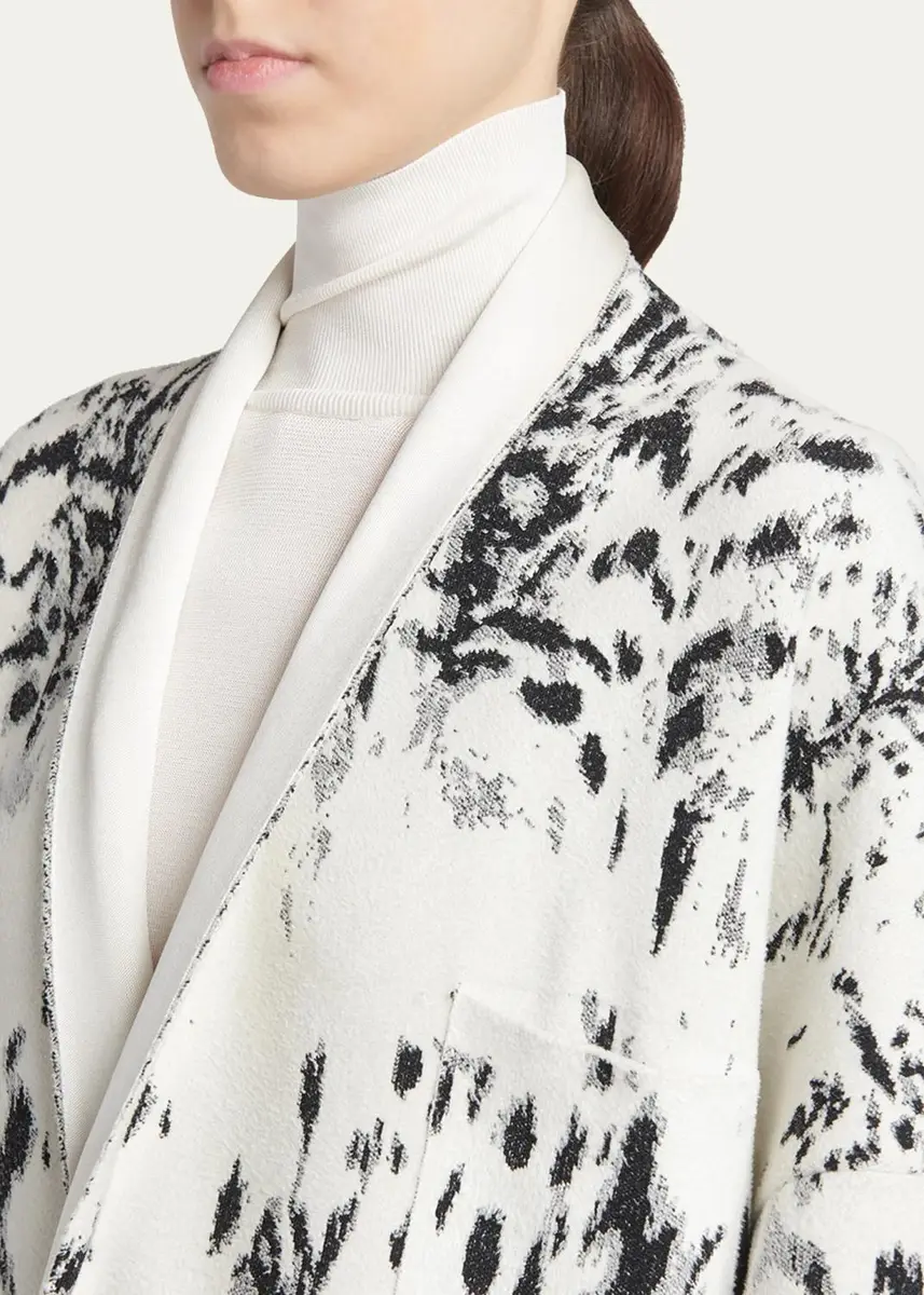 Tom Ford Lynx Jacquard Compact Velvet Viscose Oversized Sculptural Coat | Thumbnail 5 Tom Ford Lynx Jacquard Compact Velvet Viscose Oversized Sculptural Coat | Thumbnail 5