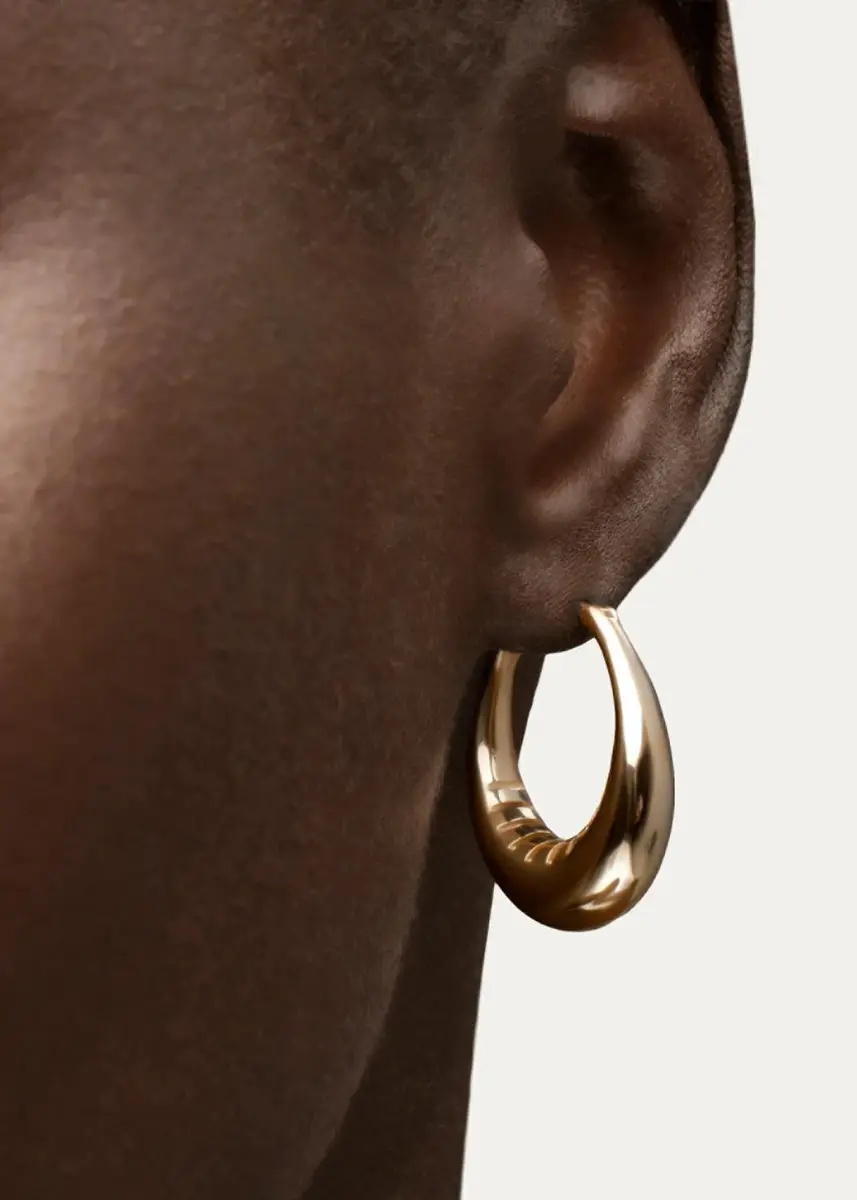 Futura Jewelry 14K Reflective Hoop Earrings | Thumbnail 2 Futura Jewelry 14K Reflective Hoop Earrings | Thumbnail 2