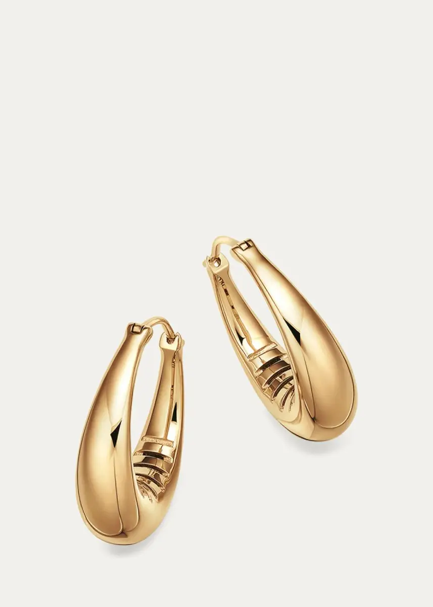 Futura Jewelry 14K Reflective Hoop Earrings | Thumbnail 3 Futura Jewelry 14K Reflective Hoop Earrings | Thumbnail 3