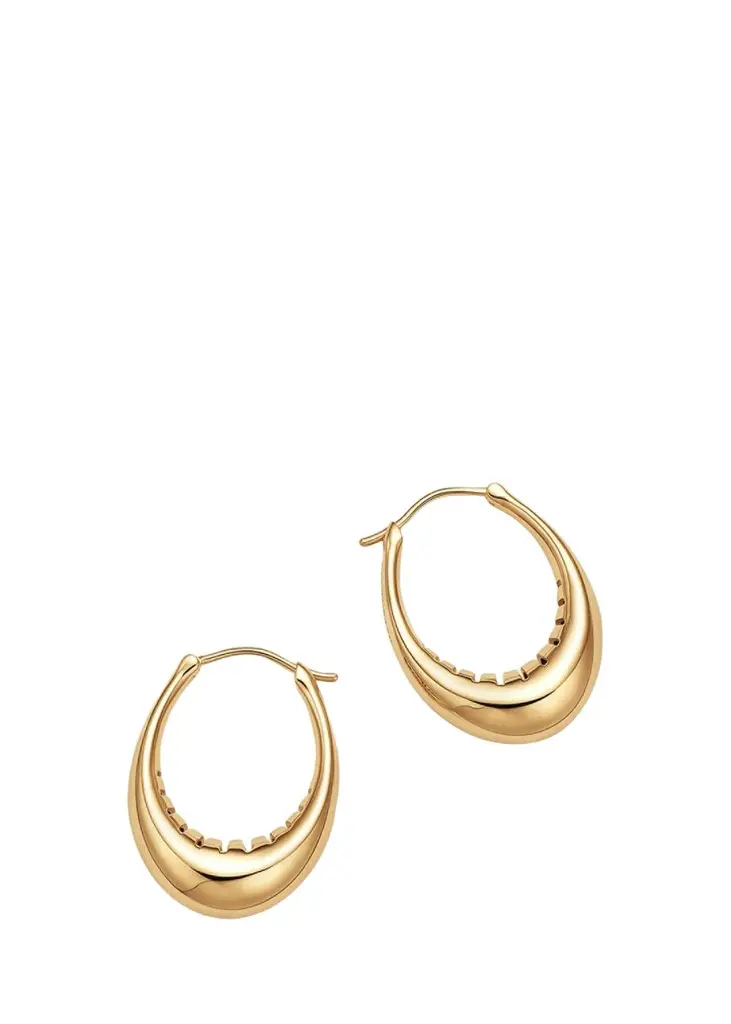 14K Reflective Hoop Earrings 14K Reflective Hoop Earrings