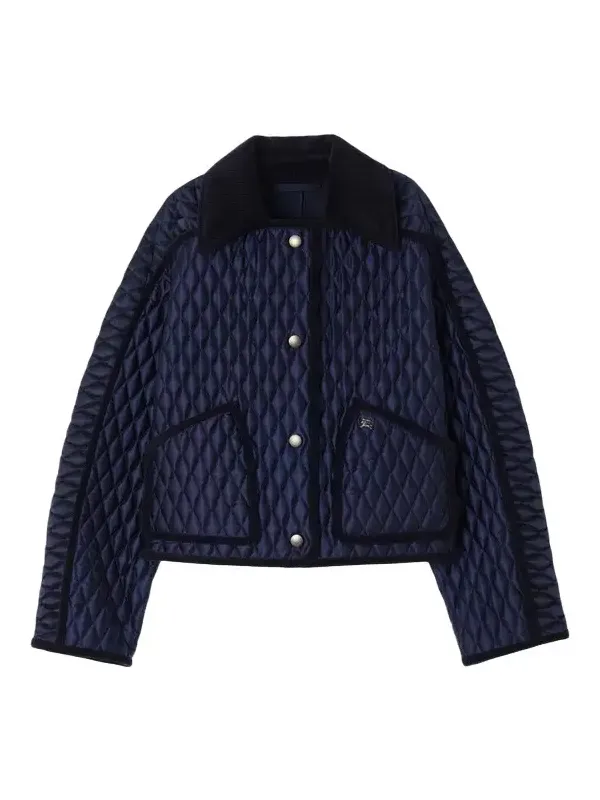 Floriston Corduroy-Trim Quilted Barn Jacket