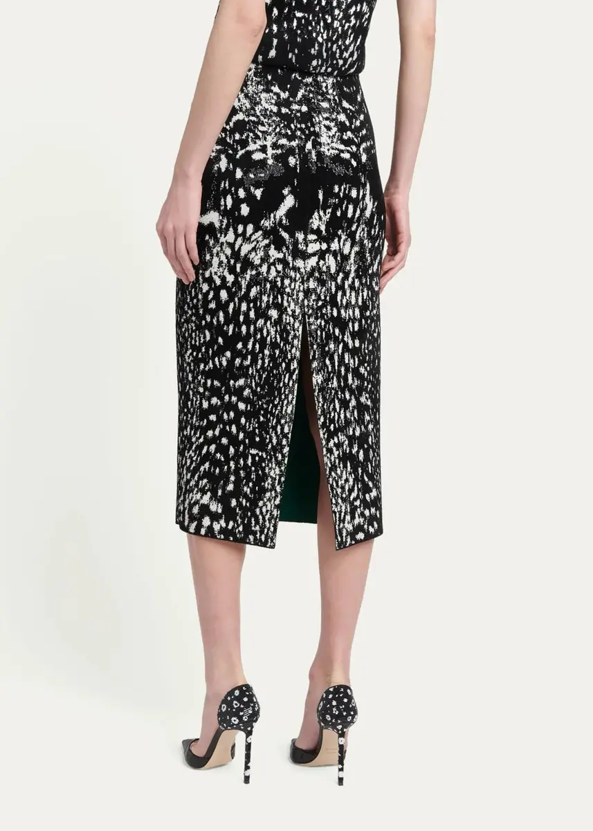 Tom Ford Lynx Jacquard Compact Velvet Knit Pencil Skirt | Thumbnail 3 Tom Ford Lynx Jacquard Compact Velvet Knit Pencil Skirt | Thumbnail 3