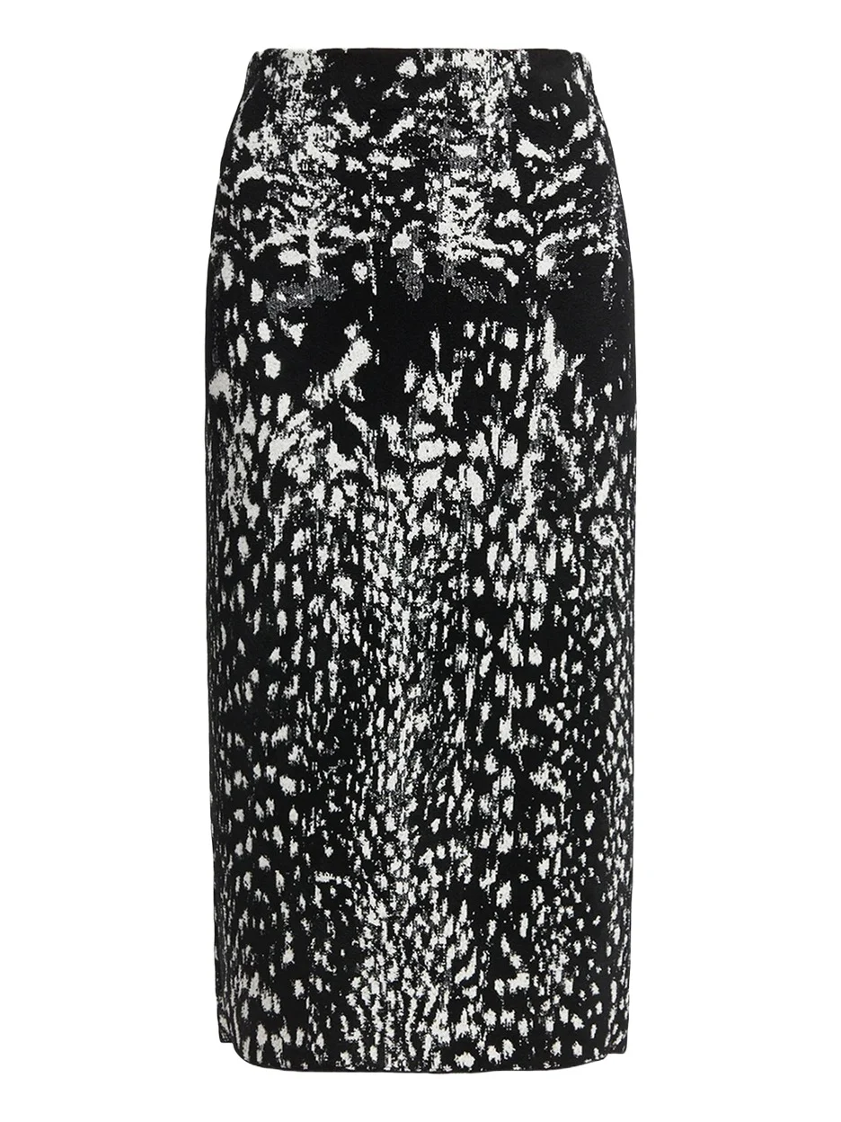 Tom Ford Lynx Jacquard Compact Velvet Knit Pencil Skirt