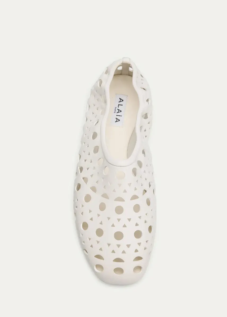 Alaïa Neo Vienne Cutout Leather Ballerina Flats | Thumbnail 3 Alaïa Neo Vienne Cutout Leather Ballerina Flats | Thumbnail 3