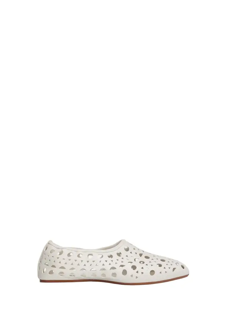 Neo Vienne Cutout Leather Ballerina Flats