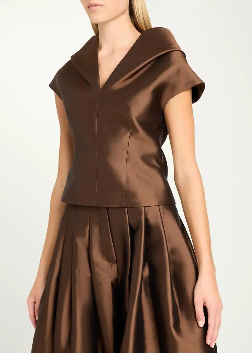 Christopher John Rogers Silk-Blend Husk Top | Thumbnail 4 Christopher John Rogers Silk-Blend Husk Top | Thumbnail 4