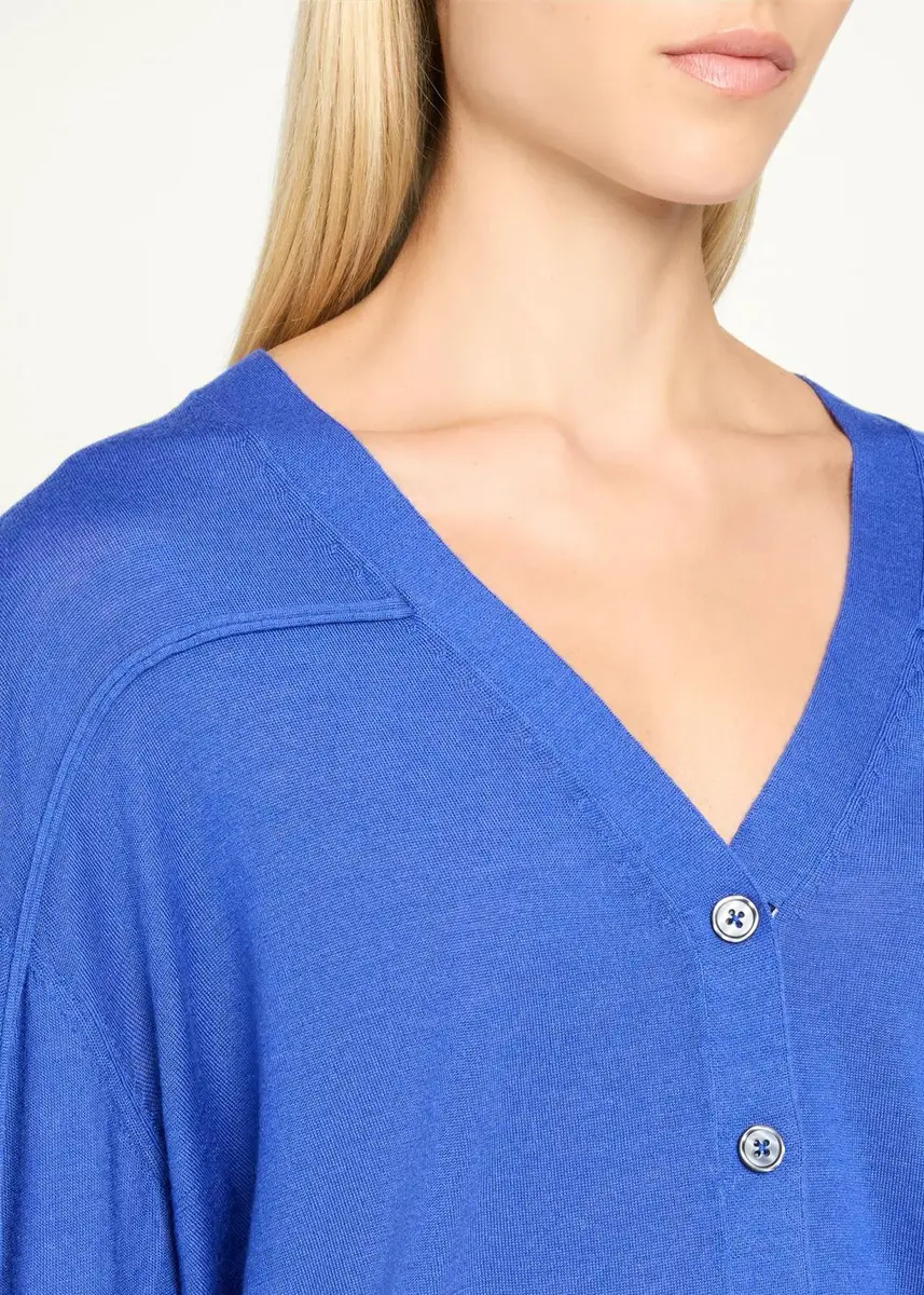 Christopher John Rogers Lightweight Silk-Blend V-Neck Cardigan | Thumbnail 5 Christopher John Rogers Lightweight Silk-Blend V-Neck Cardigan | Thumbnail 5