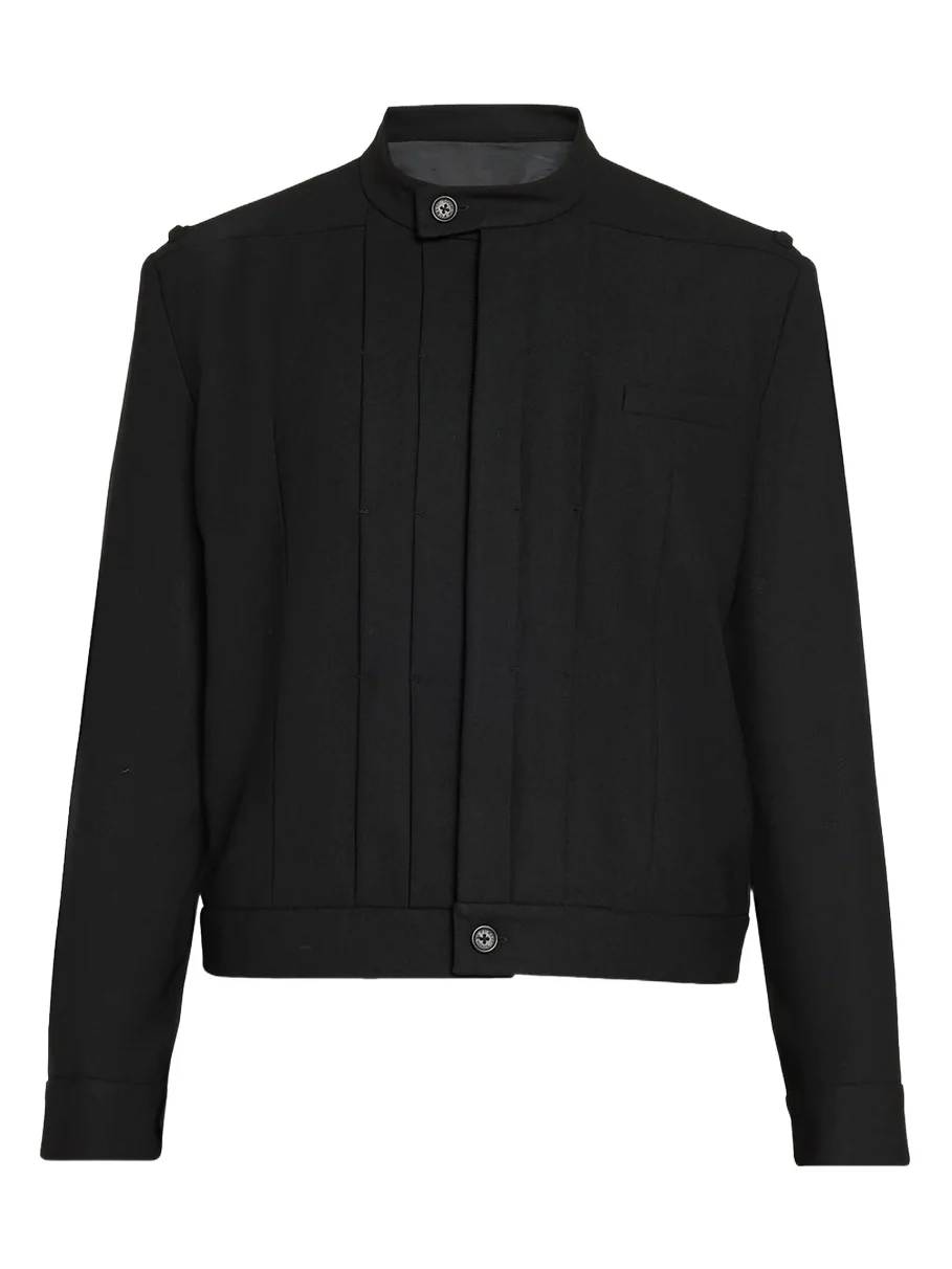 PUBLIC SCHOOL NEW YORK Men's Franklin Band-Collar Pleated Jacket